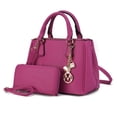 thumbnail image 1 of MKF Collection Ruth Women's Satchel Bag with Wallet, Vegan Leather Handbag Purse by Mia K- Fuchsia, 1 of 9