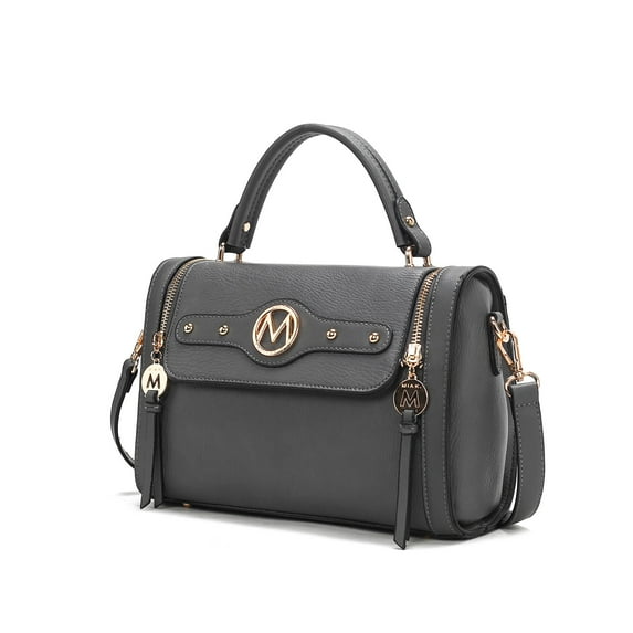 MKF Collection Sabrina Vegan Leather Women’s Shoulder Bag by Mia K. - Charcoal Gray