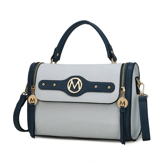 MKF Collection Sabrina Women Shoulder Bag Color Block, Crossover Purse Handbag by Mia K - Baby Blue