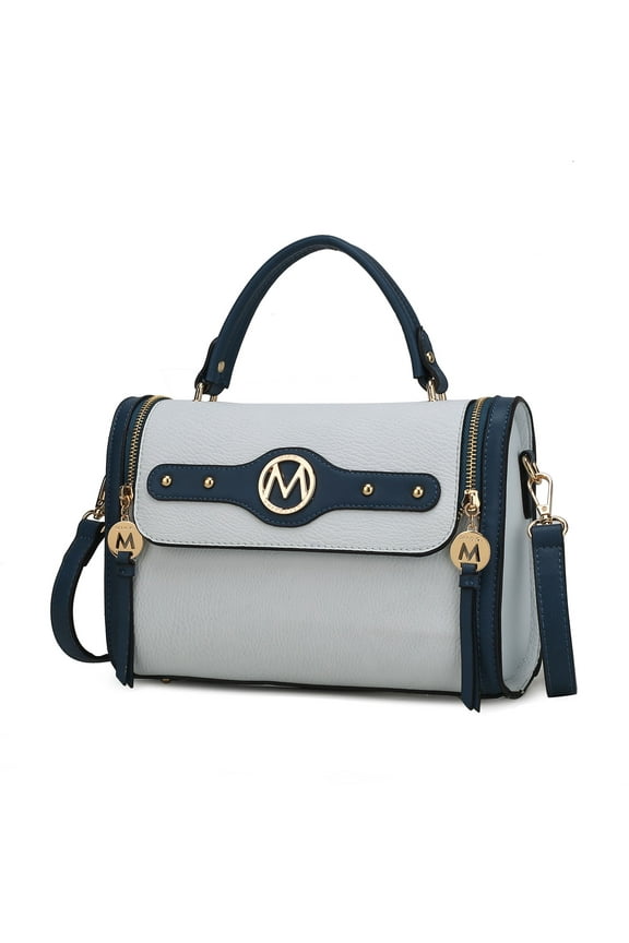 Sabrina Women Shoulder Bag Color Block, Crossover Purse Handbag by Mia K - Baby Blue