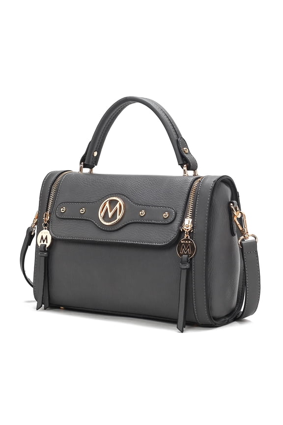 Sabrina Women Shoulder Bag, Crossover Purse Handbag by Mia K - Charcoal Gray