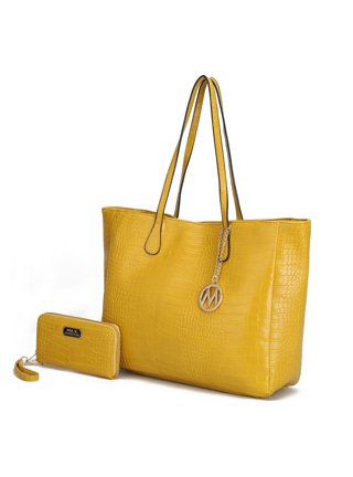 Buy Small Woven Tote Bag - Yellow and White Online