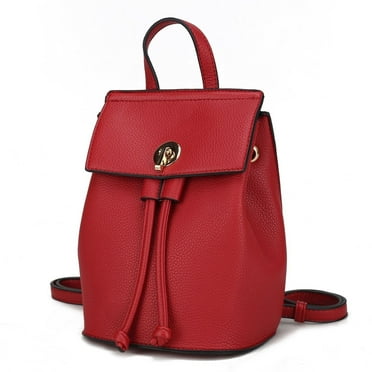 MKF Collection Serafina Vegan Leather Women’s Backpack by Mia K. - Red