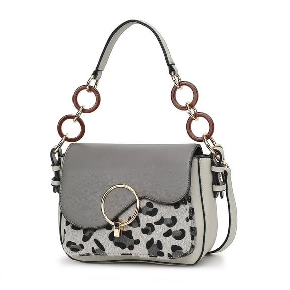 MKF Collection Serena Women's Crossbody Bag, Stylish Shoulder Purse Handbag by Mia K - Light Grey