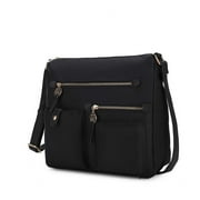 MKF Collection Serena Women s Shoulder Bag Color-Block Nylon   Lightweight, Stylish, and Functional by Mia K - Black