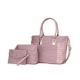 thumbnail image 1 of MKF Collection Shonda Women's Tote Bag, Cosmetic Pouch, & Wristlet 3-Piece Set by Mia K. - Lavender, 1 of 8