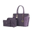 thumbnail image 1 of MKF Collection Shonda Women's Tote Bag, Cosmetic Pouch, & Wristlet 3-Piece Set by Mia K. - Purple, 1 of 8