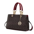 thumbnail image 1 of MKF Collection Sirna Women's Satchel Bag Signature Vegan LeatherShoulder Bag Handbag Purse By Mia K.- Red, 1 of 5