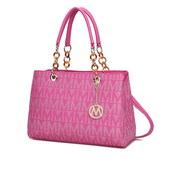 MKF Collection Sirna Women's Satchel Bag Signature Vegan LeatherShoulder Bag Handbag Purse By Mia K.