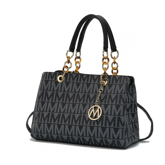 MKF Collection Sirna Women's Tote Bag, Signature Vegan Leather Handbag by Mia K. - Black