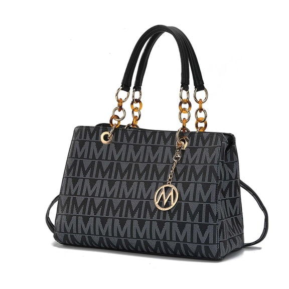 MKF Collection Sirna Women's Tote Bag, Signature Vegan Leather Handbag by Mia K. - Black