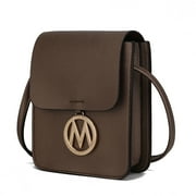 MKF COLLECTION Skylar Women Crossbody Bag, Vegan Leather Small Phone Bag Shoulder Bag by Mia K - Bronze