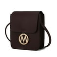 thumbnail image 1 of MKF Collection Skylar Women Crossbody Bag, Vegan Leather Small Phone Bag Shoulder Bag by Mia K - Chocolate, 1 of 8