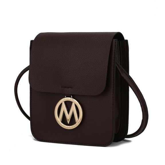 MKF Collection Skylar Women Crossbody Bag, Vegan Leather Small Phone Bag Shoulder Bag by Mia K - Chocolate