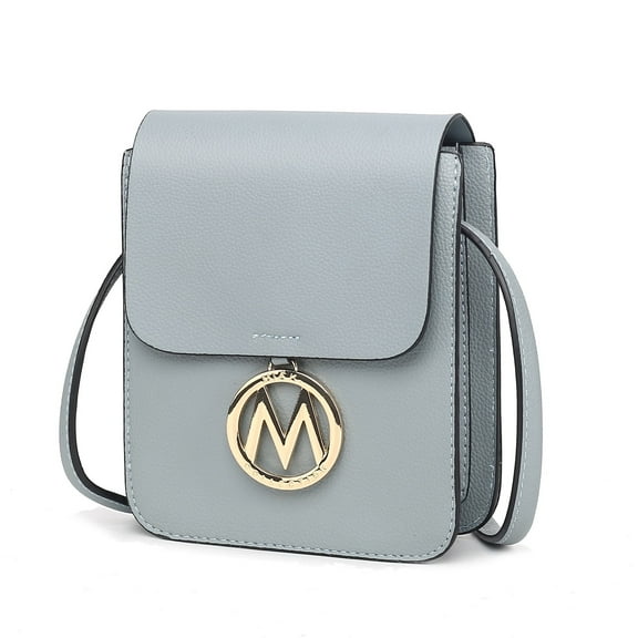 MKF Collection Skylar Women Crossbody Bag, Vegan Leather Small Phone Bag Shoulder Bag by Mia K - Denim Blue