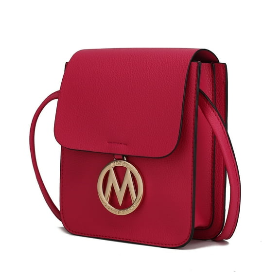 MKF Collection Skylar Women Crossbody Bag, Vegan Leather Small Phone Bag Shoulder Bag by Mia K - Fuchsia Pink