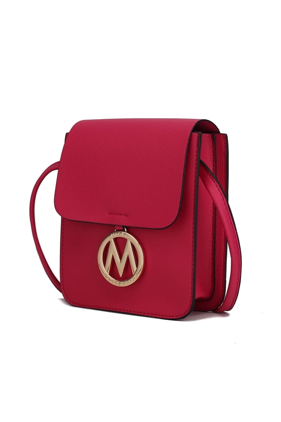 Skylar Women Crossbody Bag, Vegan Leather Small Phone Bag Shoulder Bag by Mia K - Fuchsia Pink