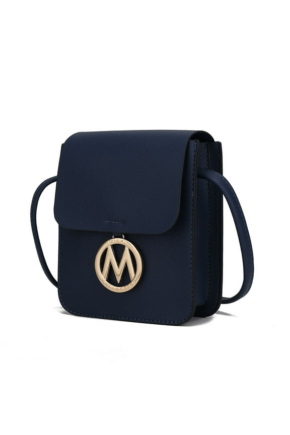 Skylar Women Crossbody Bag, Vegan Leather Small Phone Bag Shoulder Bag by Mia K - Navy Blue
