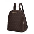 thumbnail image 1 of MKF Collection Sloane Vegan Leather Multi Pocket Women's Backpack, Elegant Functional Bookbag Purse Handbag by Mia K - Chocolate, 1 of 10