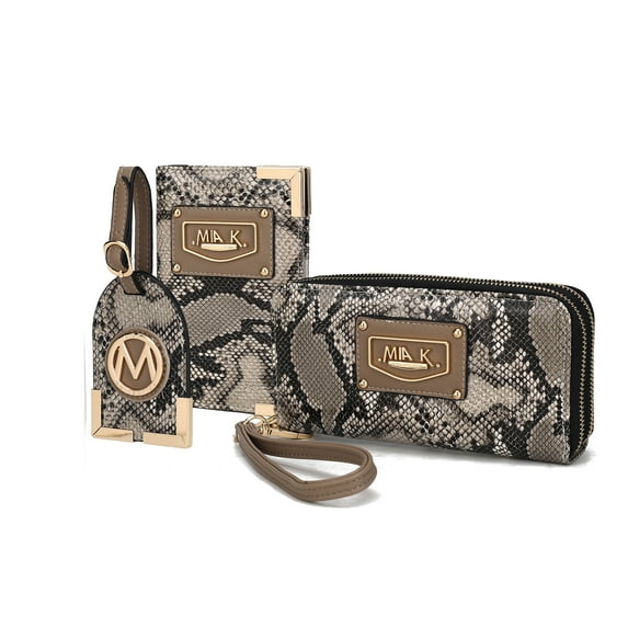 MKF Collection Snake Travel Gift Set for Women, on-the-Go Purse Handbag by Mia K