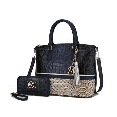 MKF Collection Sophie Women's Tote bag with Wallet, Crocodile Vegan Leather Shoulder Bag Handbag Set By Mia K