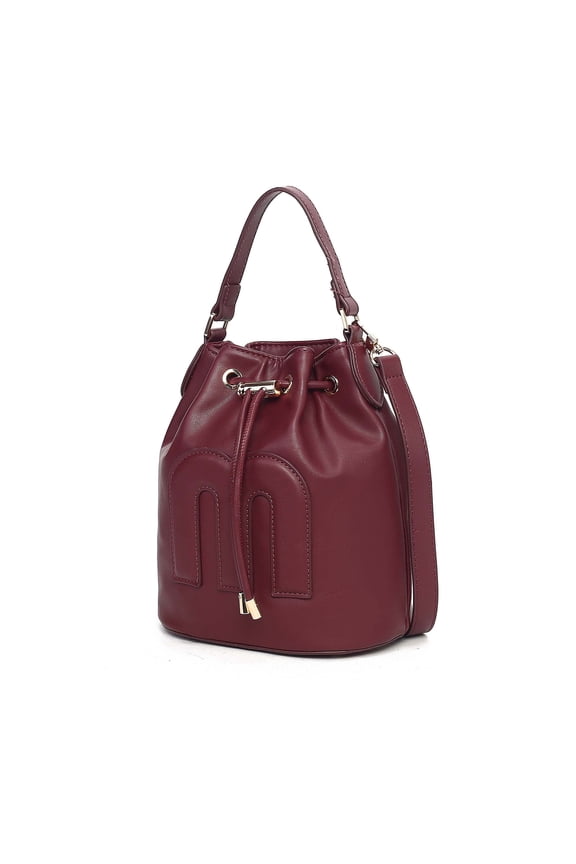 Soraya Women Shoulder Bag Vegan Leather Bucket Bag Crossbody Bag Handbag Purse by Mia K