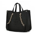 thumbnail image 1 of MKF Collection Stella Vegan Leather Women's Tote Bag, Stylish Shoulder Purse Handbag by Mia K - Black, 1 of 10