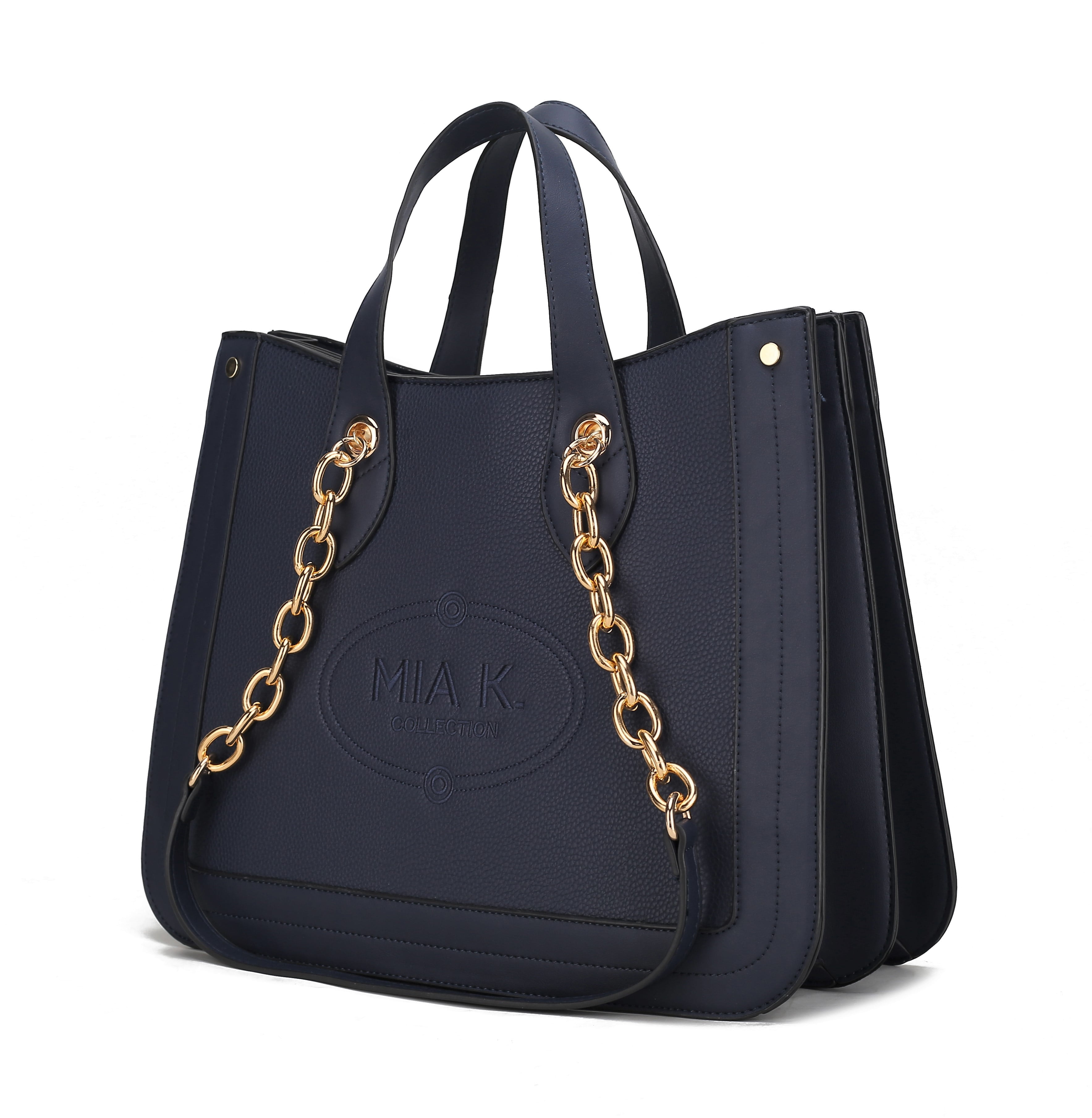 MKF Collection Stella Vegan Leather Tote Bag, Charcoal Gray