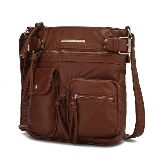 MKF Collection Stiella Vintage Women's Shoulder Bag Multi Compartment Casual for Daily Use by Mia K - Chocolate