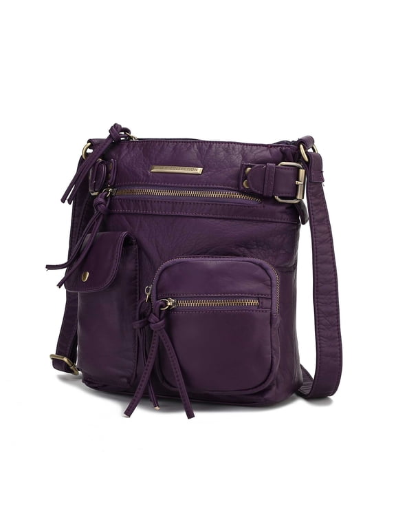 Stiella Vintage Women's Shoulder Bag Multi Compartment Casual for Daily Use by Mia K - Purple