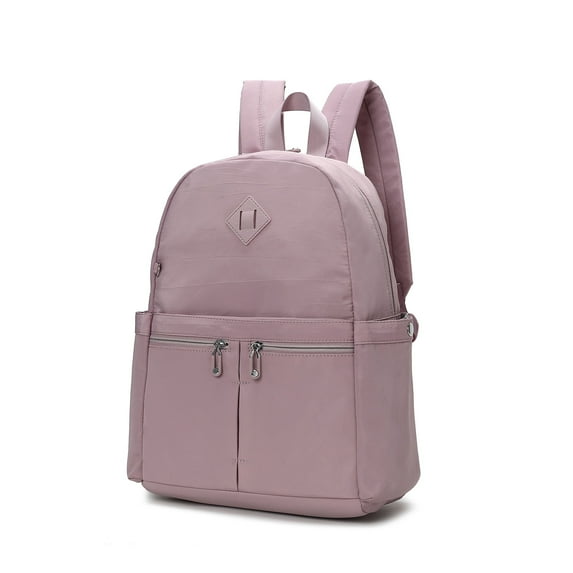 MKF Collection Tatum Women Backpack, Nylon Bookbag Purse Handbag Fashion Travel Daypack Bag by Mia K - Mauve Pink