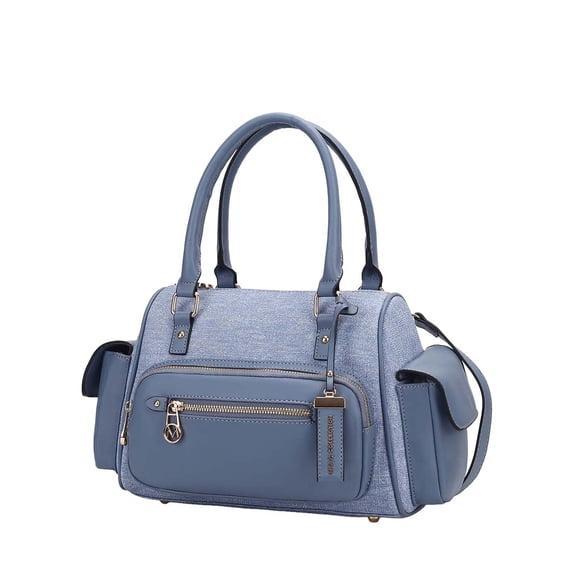 MKF Collection Thalia Satchel Bag, Vegan Leather Shoulder Bag Handbag Purse by Mia K