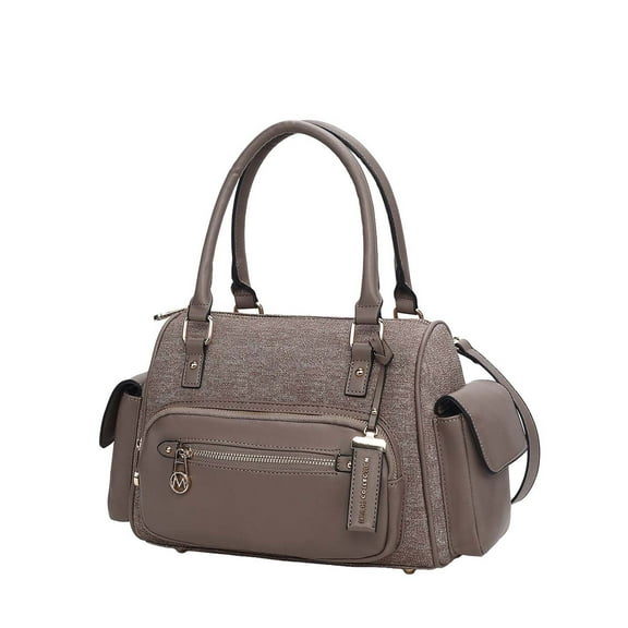 MKF Collection Thalia Satchel Bag, Vegan Leather Shoulder Bag Handbag Purse by Mia K