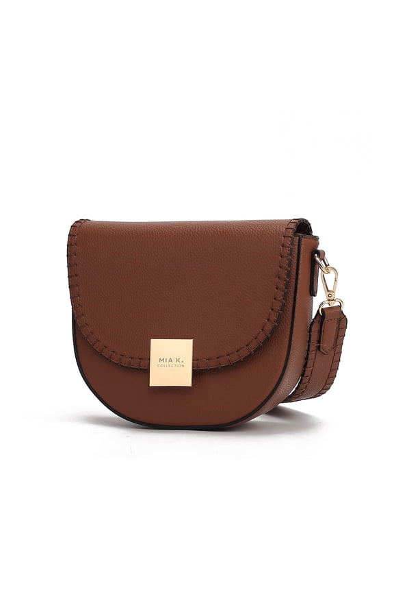 The Isa Crossbody Bag Vegan Leather, Stylish & Functional Shoulder Purse for Everyday Use by Mia K. - Cognac
