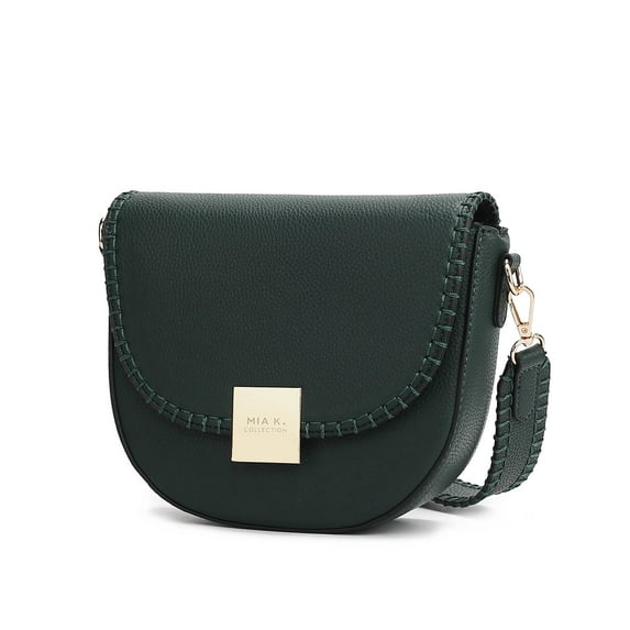 MKF Collection The Isa Crossbody Bag Vegan Leather, Stylish & Functional Shoulder Purse for Everyday Use by Mia K. - Dark Green