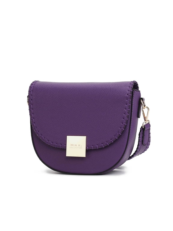 The Isa Crossbody Bag Vegan Leather, Stylish & Functional Shoulder Purse for Everyday Use by Mia K. - Purple