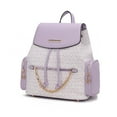 thumbnail image 1 of MKF Collection The Issah Backpack Stylish Vegan Leather, Spacious Design, and Versatile Handbag M Monogram Desing by Mia K.- Lavender, 1 of 7