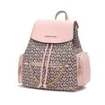 thumbnail image 1 of MKF Collection The Issah Backpack Stylish Vegan Leather, Spacious Design, and Versatile Handbag M Monogram Desing by Mia K.- Pink, 1 of 7