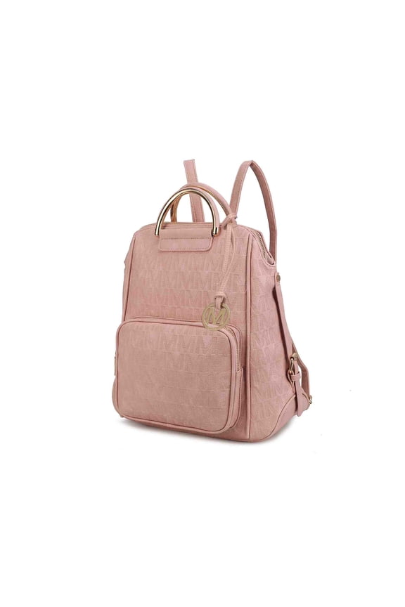Torra Vegan Leather Women's Backpack for Travel, Work, School by Mia K. - Rose Pink