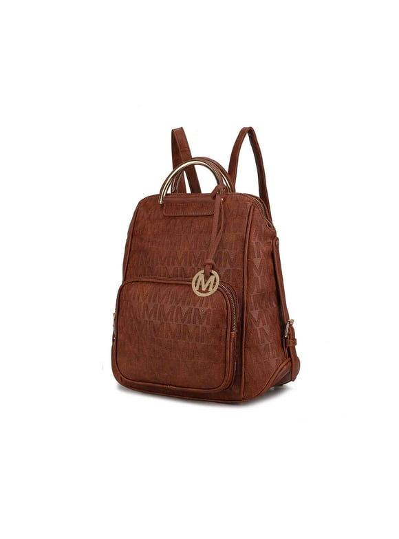 Torra Vegan Leather Women's Backpack for Travel, Work and School by Mia K - Camel