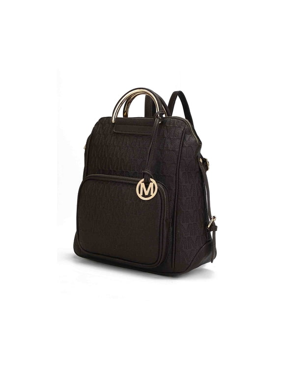 Torra Women's Backpack, Vegan Leather Bookbag Purse for Travel, Work and School by Mia K. - Chocolate