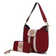 thumbnail image 1 of MKF Collection Torri Hobo Bag with Wallet, Vegan Leather Shoulder Bag Handbag Set by Mia K - Red, 1 of 10