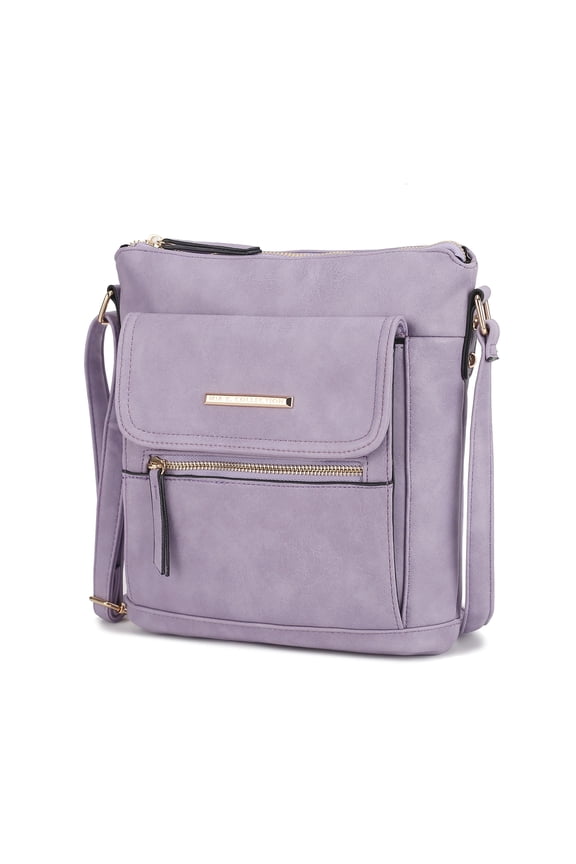 Triss Crossbody Bag For Women’s Handbag Medium Size, Perfect for Everyday Use, Travel, and Casual Outings Vegan Leather by Mia K- Lilac