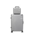 thumbnail image 1 of MKF Collection Tulum Carry-On Luggage Hardside, Luxurious Travel Suitcase by Mia K - Silver, 1 of 12