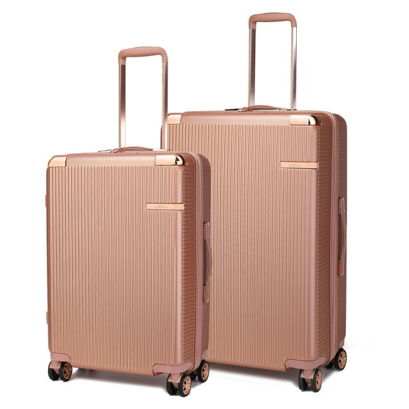 MKF Collection Tulum Extra Large & Large Hardside Luggage 2 pcs, Luxurious Travel Suitcase by Mia K - Rose Gold