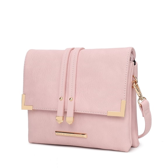 MKF Collection Valeska Women's Crossbody Bag, Vegan Leather Shoulder Bag Daily Handbag by Mia K. - Blush
