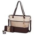 thumbnail image 1 of MKF Collection Vallie Tote Bag and Matching Wallet for Women - Vegan Leather Handbag Shoulder Purse for Travel Work and School by Mia K -Ivory Gold, 1 of 10