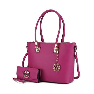 MKF Collection Vanessa Women's Tote Bag with Wristlet Wallet, Solid Vegan Leather Handbag Purse Set by Mia K