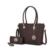 MKF Collection Vanessa Women's Tote Bag with Wristlet Wallet, Solid Vegan Leather Handbag Purse Set by Mia K