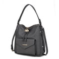 thumbnail image 1 of MKF Collection Vanya Vegan Leather Women's Shoulder Bag, Functional Crossbody Purse Handbag by Mia K - Charcoal Gray, 1 of 10